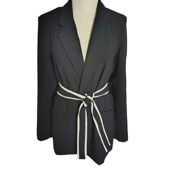 Jason Wu Belted Blazer Black Womens Size Small - Picture 2 of 7